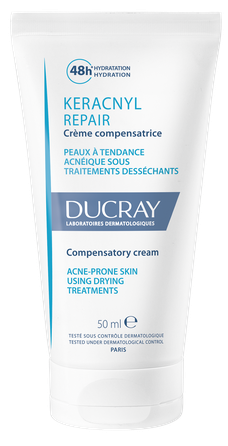 DUCRAY Keracnyl Repair Compensatory veido kremas, 50 ml