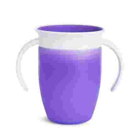 MUNCHKIN Miracle 360, violetinis, 6 mėn+ mokymosi puodelis, 207 ml