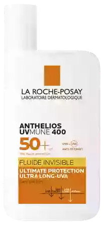LA ROCHE-POSAY Anthelios UVmune 400 Invisible Fluid SPF50 + apsauginis kremas nuo saulės, 50 ml