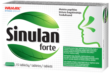 SINULAN Forte tabletės, 15 vnt.