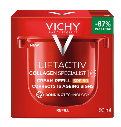 VICHY Liftactiv Collagen SPF50 Refill veido kremas, 50 ml