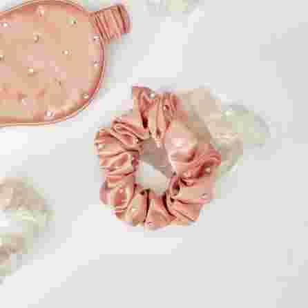 CRYSTALLOVE Crystalized Rose Gold šilkinė plaukų juosta, 1 vnt.
