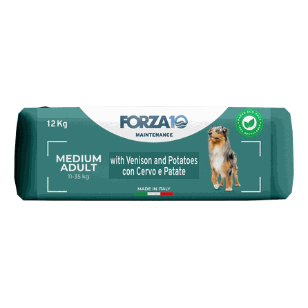 FORZA10 Maintenance Medium Adult, su elniena ir bulvėmis, šunims sausas pašaras, 12 kg