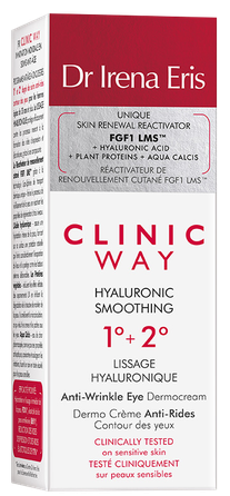 CLINIC WAY  1+2 Hyaluronic paakių kremas, 15 ml