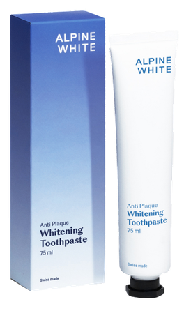 ALPINE WHITE Whitening Anti Plaque, dantis balinanti dantų pasta, 75 ml