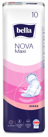BELLA Nova Maxi Soft higieniniai paketai, 10 vnt.