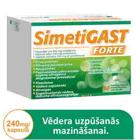 SIMETIGAST kapsulės, 60 vnt.