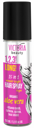 VICTORIA BEAUTY 1,2,3! Long! 15 in 1 for Hair Growth purškalas, 150 ml