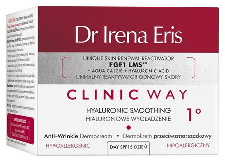 CLINIC WAY  1 Hyaluronic SPF 15 dieninis veido kremas, 50 ml