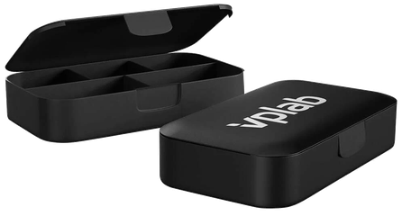 VPLAB Pill Box Black maisto papildų dėklas dėžutė, 1 vnt.
