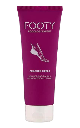 FOOTY  Cracked Heels 30% Urea suskeldėjusiai odai pėdų kremas, 75 ml
