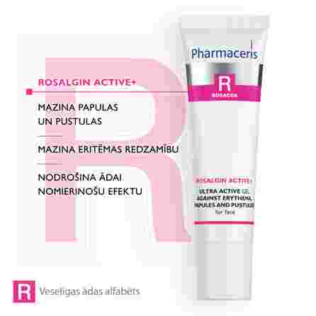 PHARMACERIS R Rosalgin Active+ facial gelis, 30 ml