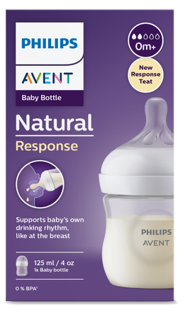 PHILIPS Avent Natural Response 0m+ buteliukas su čiupltuku, 1 vnt.