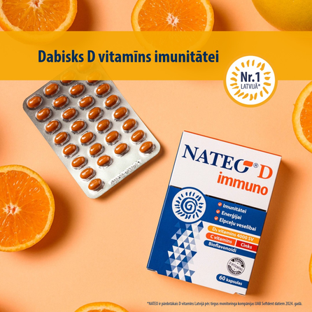 NATEO D immuno SV4000 kapsulės, 60 vnt.