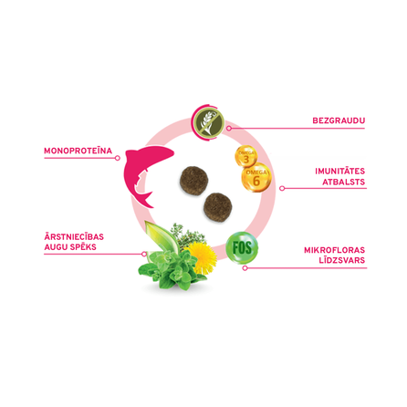 FORZA10 Monodiet Sensitive Digestion Mini/Toy Adult su žuvimi, šunims sausas pašaras, 1.5 kg