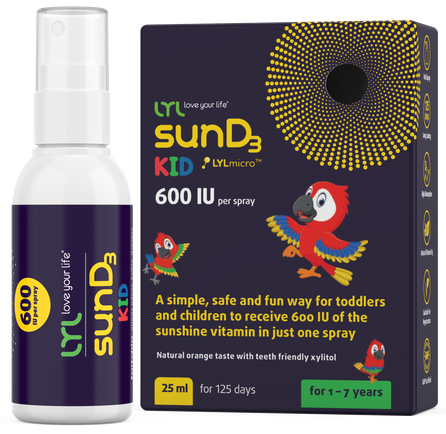 LYL sunD3 KID, purškalas, 25 ml