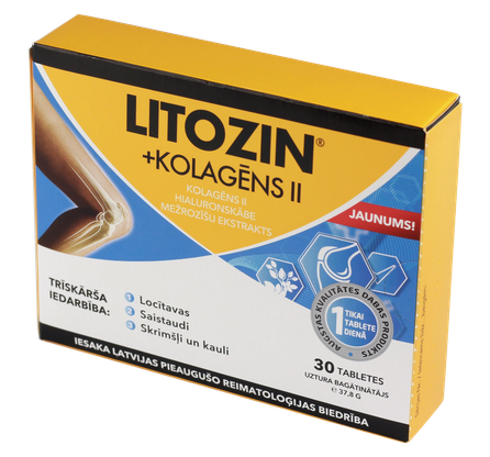 LITOZIN + KOLAGĒNS tabletės, 30 vnt.