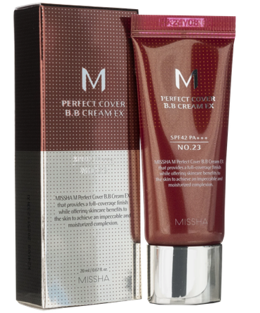 MISSHA Perfect Cover BB SPF42 NO.23 Natural Beige veido kremas, 20 ml