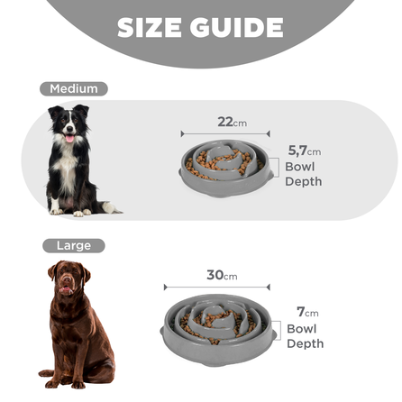 OUTWARD HOUND Fun Feeder Drop, L, pilkas dubenėlis, 1 vnt.