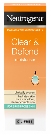 NEUTROGENA Clear&Defend Oil-free veido kremas, 50 ml