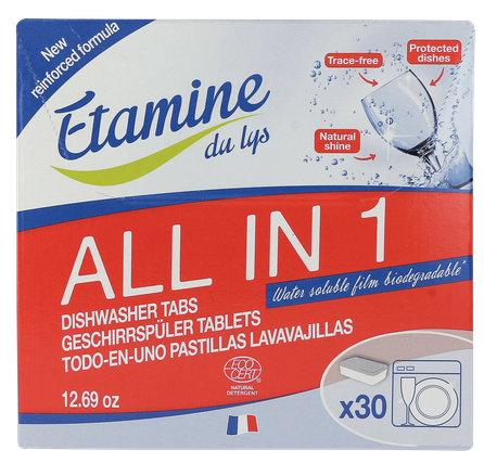 ETAMINE DU LYS Viskas viename indų plovimo tabletės indaplovėms, 30 vnt.