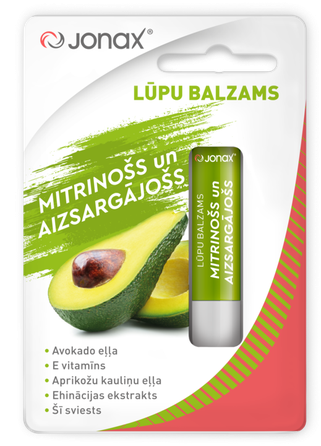 JONAX Avokado – drėkinantis ir apsauginis lūpų balzamas, 4.5 g