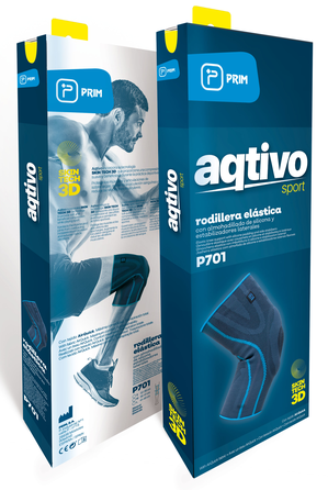 PRIM Aqtivo P701 XL su silikoniniu įdėklu kelio įtvaras, 1 vnt.