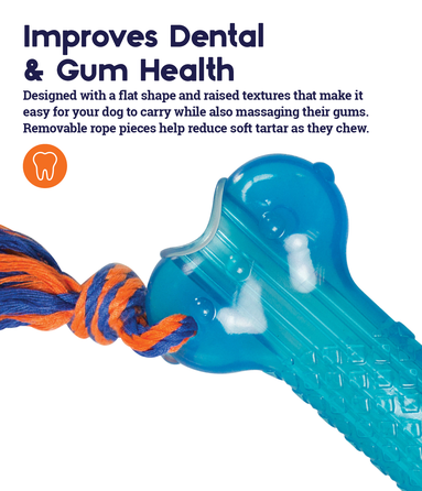 PETSTAGES Orka Bone, mėlynas, L žaislas, 1 vnt.