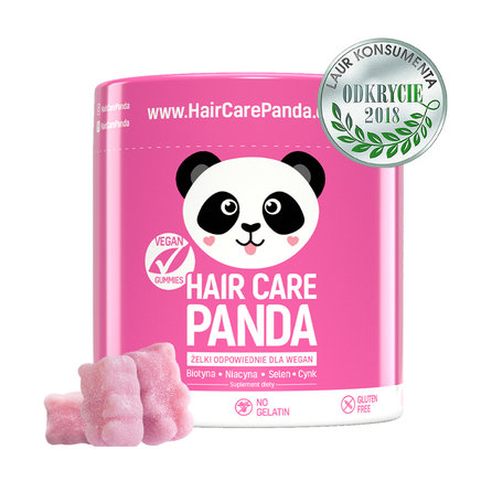 HAIR CARE PANDA Vegan kramtomosios pastilės, 300 g