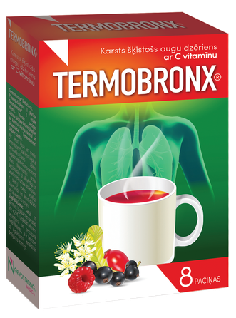 TERMOBRONX Vitamin C karšti gėrimai, 8 vnt.