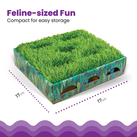 CATSTAGES Grass Patch Hunting Box, S, žalias žaislas, 1 vnt.