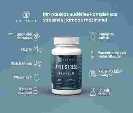SAPIENS Anti-Stress Premium dengtos tabletės, 30 vnt.