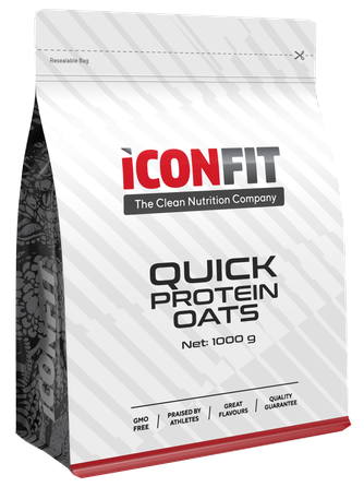 ICONFIT Quick Protein Oats obuolių - cinamono skonio košės, 1000 g