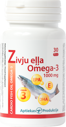 APTIEKAS PRODUKCIJA Omega 3 1000 mg  kapsulės, 30 vnt.
