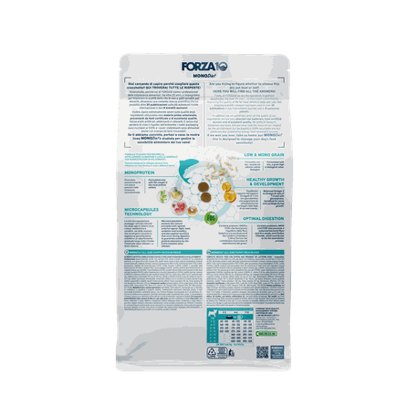 FORZA10 Monodiet All Size Puppy su žuvimi, šuniukams sausas pašaras, 1.5 kg