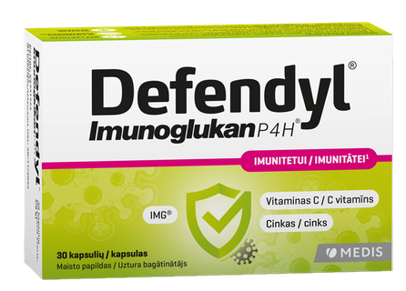 DEFENDYL Imunoglukan P4H kapsulės, 30 vnt.