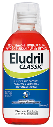 ELUDRIL   Classic burnos skalavimo skystis, 500 ml