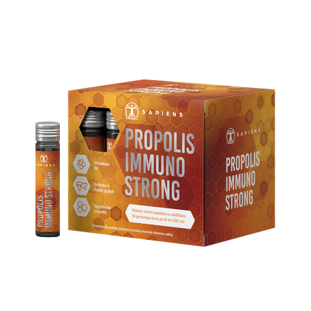 SAPIENS Propolis Immuno Strong ampulės, 10 ml