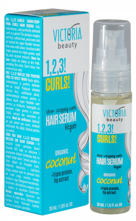 VICTORIA BEAUTY 1,2,3! Curls! for Curly Hair plaukų serumas, 30 ml