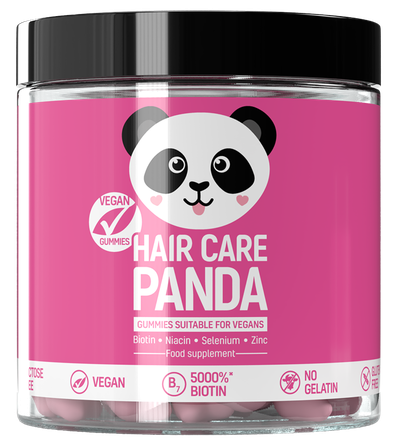 HAIR CARE PANDA Vegan kramtomosios pastilės, 300 g