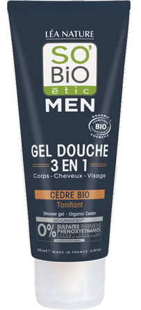 SO BIO ETIC Men Su Kedru šampūnas/dušo kremas, 200 ml