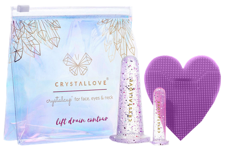CRYSTALLOVE Face Cupping Set - Crystal veido masažo rinkinys, 1 vnt.