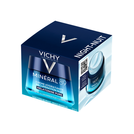 VICHY Mineral 89 Night veido kremas, 50 ml