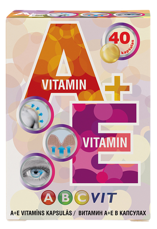 ABC VIT A+E Vitamin kapsulės, 40 vnt.