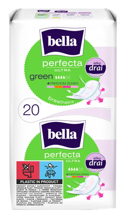 BELLA Ultra Green higieniniai paketai, 20 vnt.