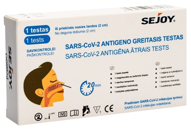 SEJOY  COVID-19 Antigen (nosies) testas, 1 vnt.