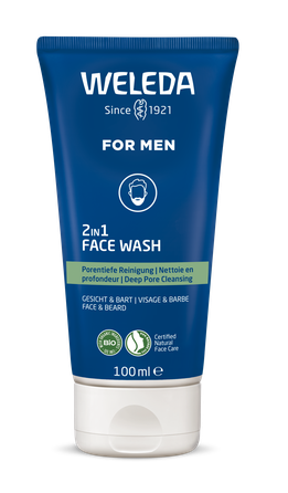 WELEDA For Men 2in1 veido prausiklis, 100 ml
