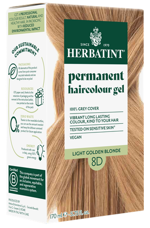 HERBATINT 8D Light Golden Blonde plaukų dažai, 170 ml