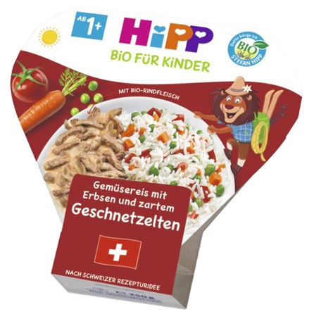 HIPP ryžiai su daržovėmis, nuo 1 metų tyrės, 250 g