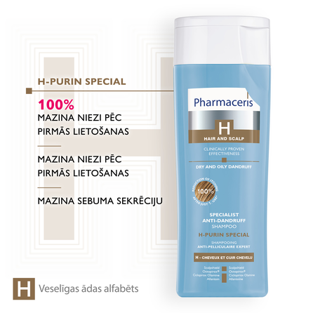 PHARMACERIS H-Purin Special šampūnas, 250 ml
